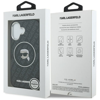 MagSafe Hülle für Apple iPhone 17, Karl Lagerfeld, IML Karl`s Head, Schwarz
