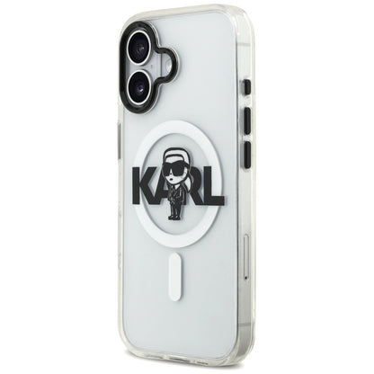 MagSafe Hülle für Apple iPhone 17, Karl Lagerfeld, IML Sketch Logo Karl, Transparent