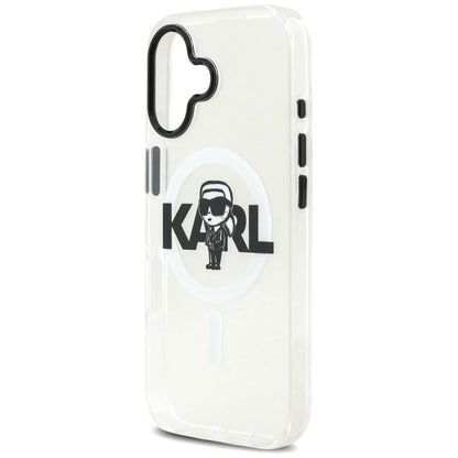 MagSafe Hülle für Apple iPhone 17, Karl Lagerfeld, IML Sketch Logo Karl, Transparent