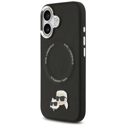 MagSafe Case for Apple iPhone 17, Karl Lagerfeld, Karl & Choupette Pins, Black