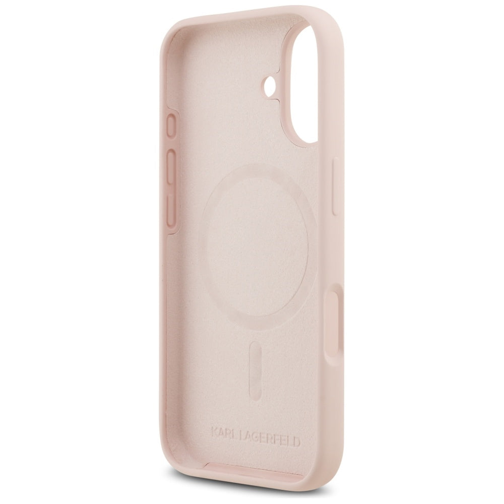 MagSafe Hülle für Apple iPhone 17, Karl Lagerfeld, Ring Karl & Choupette, Rosa