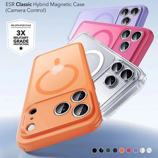 MagSafe Hülle für Apple iPhone 17 Pro, ESR, Classic Hybrid, Satiniertes Orange