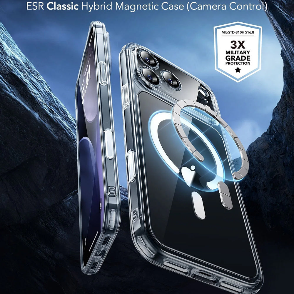 MagSafe Hülle für Apple iPhone 17 Pro, ESR, Classic Hybrid, Transparent