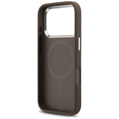 MagSafe Case for Apple iPhone 17 Pro, Guess, 4G Classic Logo, Brown
