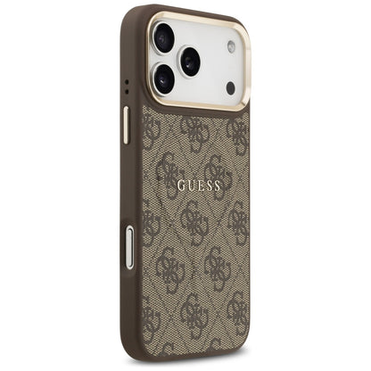 MagSafe Case for Apple iPhone 17 Pro, Guess, 4G Classic, Brown