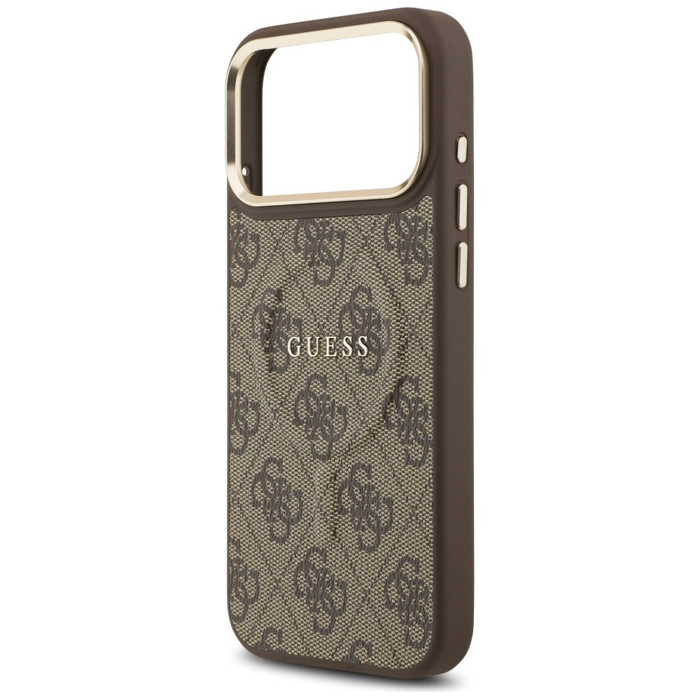 MagSafe Case for Apple iPhone 17 Pro, Guess, 4G Classic, Brown