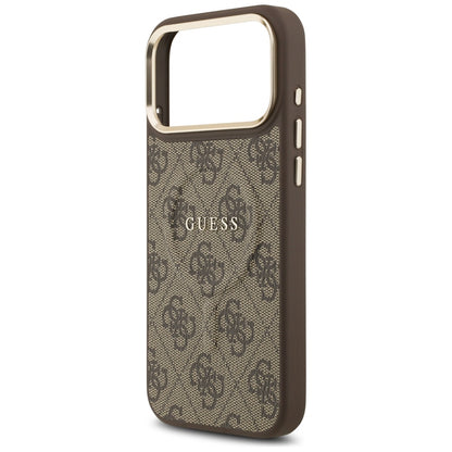 MagSafe Case for Apple iPhone 17 Pro, Guess, 4G Classic, Brown