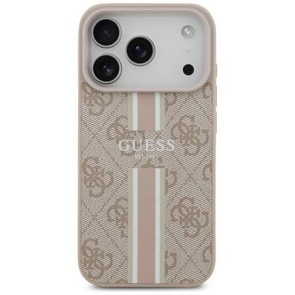 MagSafe Hülle für Apple iPhone 17 Pro, Guess, 4G Printed Stripes, Rosa