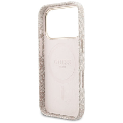 MagSafe Hülle für Apple iPhone 17 Pro, Guess, 4G Script Logo, Rosa