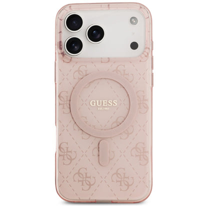 MagSafe Hülle für Apple iPhone 17 Pro, Guess, IML 4G Hintergrund, Rosa