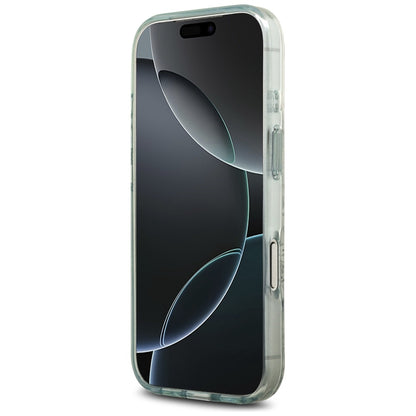 MagSafe Hülle für Apple iPhone 17 Pro, Guess, IML Flower and Tonal Circle, Grün