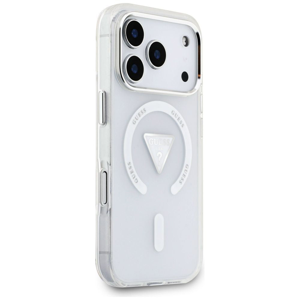 MagSafe Hülle für Apple iPhone 17 Pro, Guess, IML Gradient Triangle Logo, Transparent