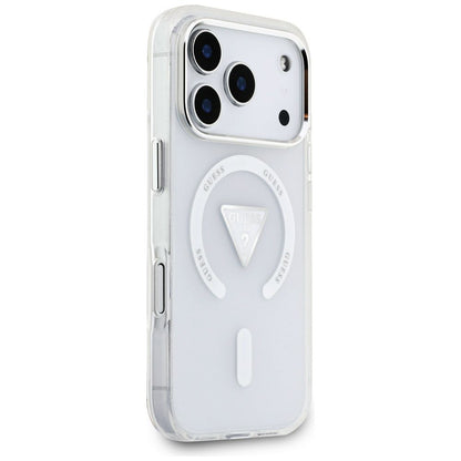 MagSafe Hülle für Apple iPhone 17 Pro, Guess, IML Gradient Triangle Logo, Transparent