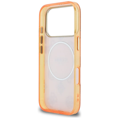 MagSafe Hülle für Apple iPhone 17 Pro, Guess, IML Peony Dot, Orange