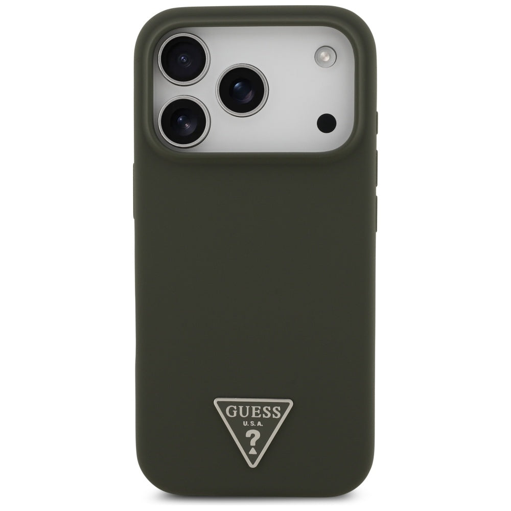 MagSafe Hülle für Apple iPhone 17 Pro, Guess, Triangle Logo, Khaki