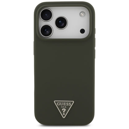 MagSafe Hülle für Apple iPhone 17 Pro, Guess, Triangle Logo, Khaki