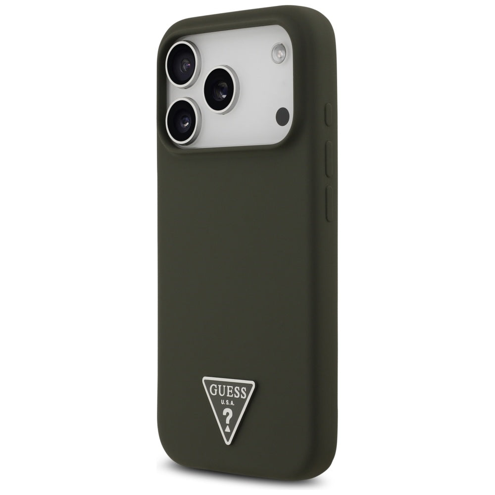 MagSafe Hülle für Apple iPhone 17 Pro, Guess, Triangle Logo, Khaki