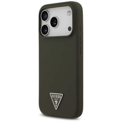 MagSafe Hülle für Apple iPhone 17 Pro, Guess, Triangle Logo, Khaki