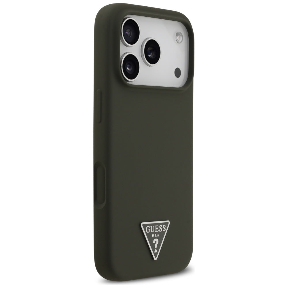 MagSafe Hülle für Apple iPhone 17 Pro, Guess, Triangle Logo, Khaki
