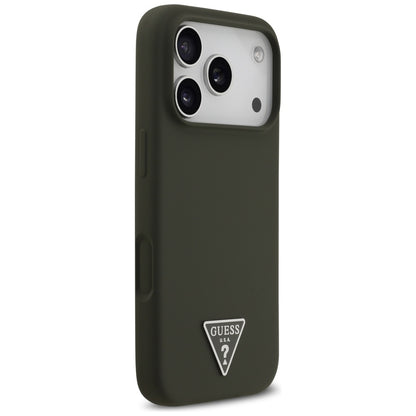 MagSafe Hülle für Apple iPhone 17 Pro, Guess, Triangle Logo, Khaki