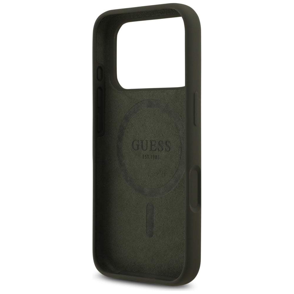 MagSafe Hülle für Apple iPhone 17 Pro, Guess, Triangle Logo, Khaki
