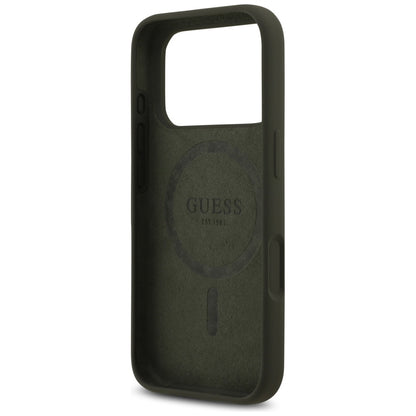 MagSafe Hülle für Apple iPhone 17 Pro, Guess, Triangle Logo, Khaki