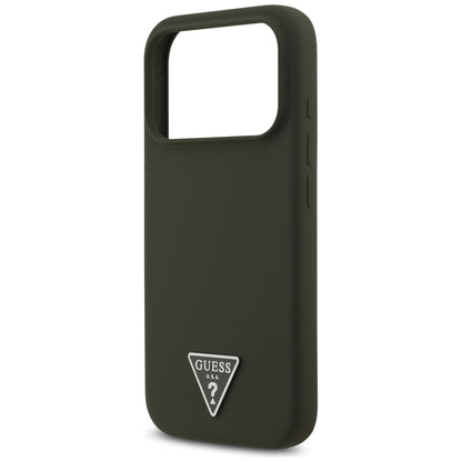 MagSafe Hülle für Apple iPhone 17 Pro, Guess, Triangle Logo, Khaki