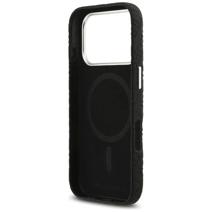 MagSafe Hülle für Apple iPhone 17 Pro, Karl Lagerfeld, FW Stamped Karl, Schwarz