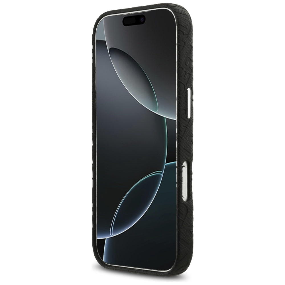 MagSafe Hülle für Apple iPhone 17 Pro, Karl Lagerfeld, FW Stamped Karl, Schwarz