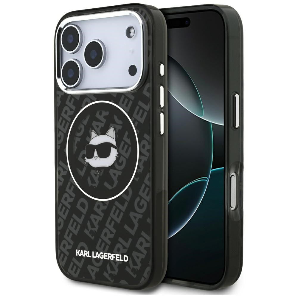 MagSafe Hülle für Apple iPhone 17 Pro, Karl Lagerfeld, IML Choupette's Head, Schwarz