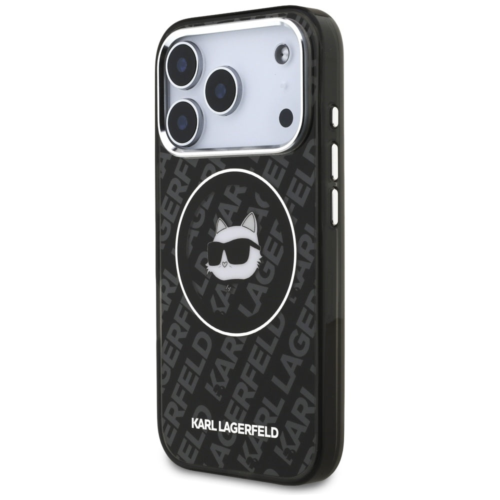 MagSafe Hülle für Apple iPhone 17 Pro, Karl Lagerfeld, IML Choupette's Head, Schwarz