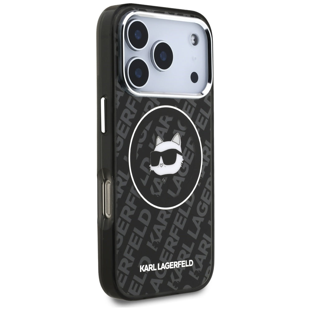 MagSafe Hülle für Apple iPhone 17 Pro, Karl Lagerfeld, IML Choupette's Head, Schwarz