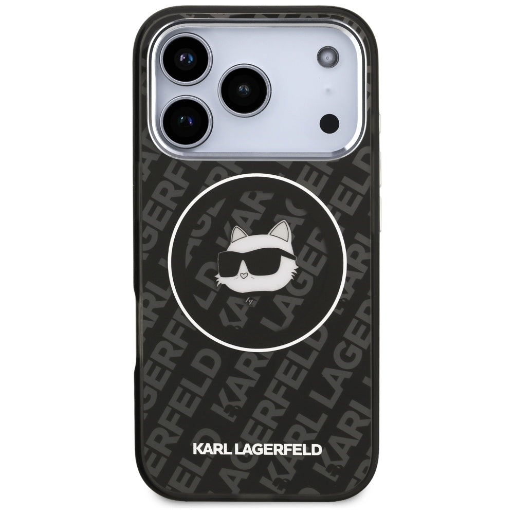 MagSafe Hülle für Apple iPhone 17 Pro, Karl Lagerfeld, IML Choupette's Head, Schwarz