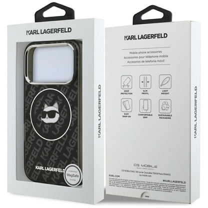 MagSafe Hülle für Apple iPhone 17 Pro, Karl Lagerfeld, IML Choupette's Head, Schwarz
