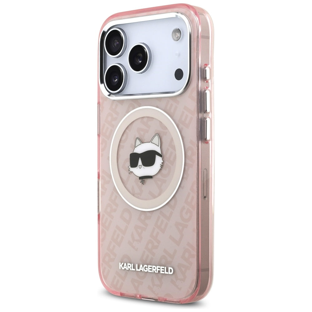 MagSafe Hülle für Apple iPhone 17 Pro, Karl Lagerfeld, IML Choupette's Head, Rosa