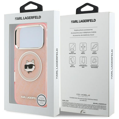 MagSafe Hülle für Apple iPhone 17 Pro, Karl Lagerfeld, IML Choupette's Head, Rosa