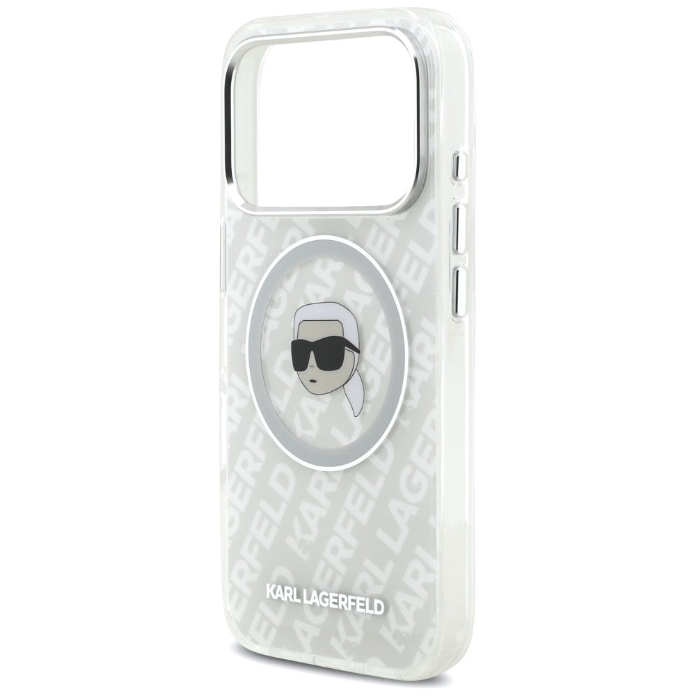 MagSafe Hülle für Apple iPhone 17 Pro, Karl Lagerfeld, IML Karl`s Head, Grau