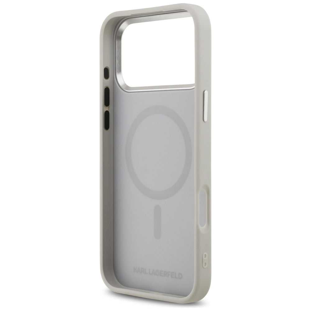 MagSafe Case for Apple iPhone 17 Pro, Karl Lagerfeld, Karl & Choupette Pins, Gray