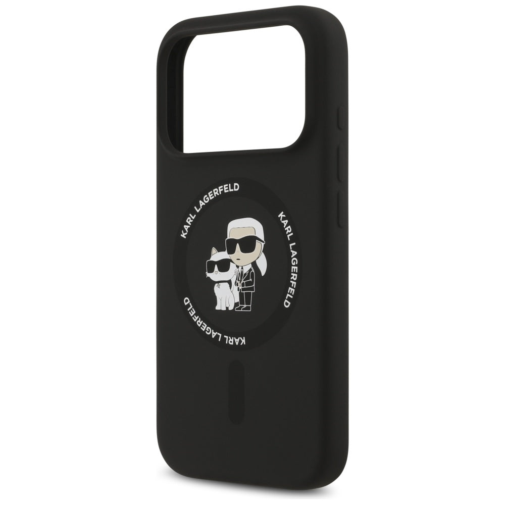 MagSafe Hülle für Apple iPhone 17 Pro, Karl Lagerfeld, Ring Karl & Choupette, Schwarz