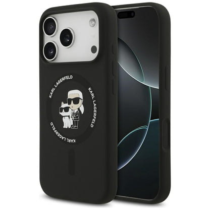 MagSafe Hülle für Apple iPhone 17 Pro, Karl Lagerfeld, Ring Karl & Choupette, Schwarz