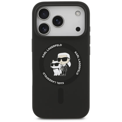 MagSafe Hülle für Apple iPhone 17 Pro, Karl Lagerfeld, Ring Karl & Choupette, Schwarz