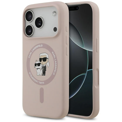 MagSafe Hülle für Apple iPhone 17 Pro, Karl Lagerfeld, Ring Karl & Choupette, Rosa