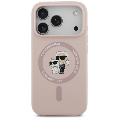 MagSafe Hülle für Apple iPhone 17 Pro, Karl Lagerfeld, Ring Karl & Choupette, Rosa