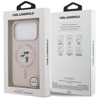 MagSafe Hülle für Apple iPhone 17 Pro, Karl Lagerfeld, Ring Karl & Choupette, Rosa