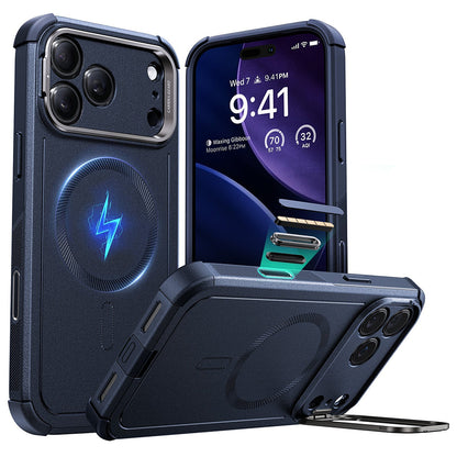 MagSafe Hülle für Apple iPhone 17 Pro Max, ESR, Cyber Armor Kickstand, Blau