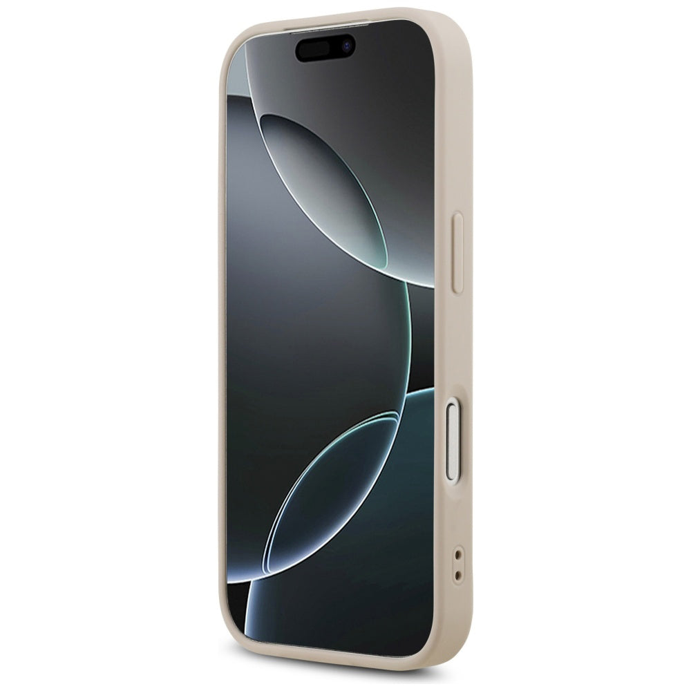 MagSafe Hülle für Apple iPhone 17 Pro Max, Guess, 4G Triangle Strass, Rosa