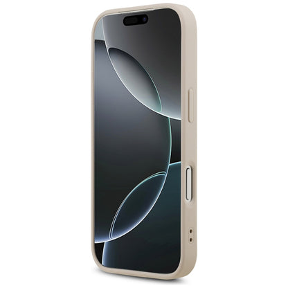 MagSafe Hülle für Apple iPhone 17 Pro Max, Guess, 4G Triangle Strass, Rosa