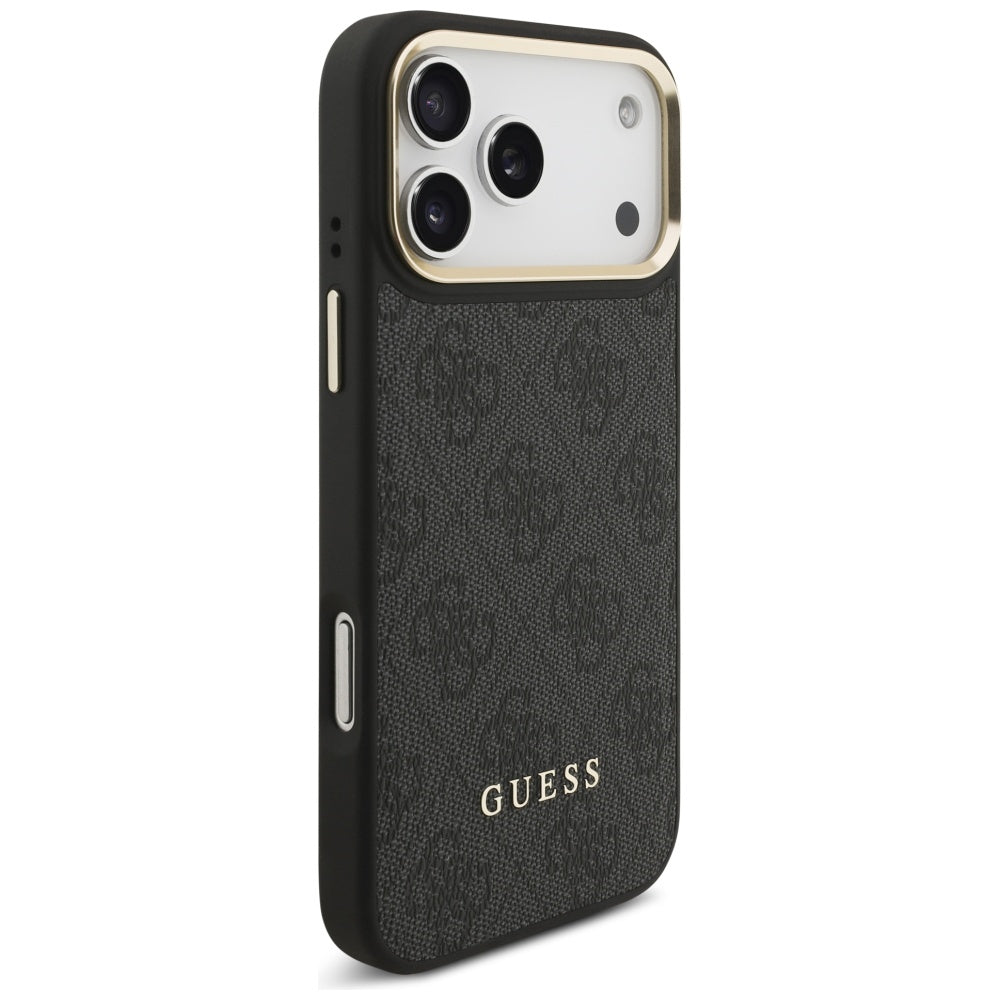 MagSafe Hülle für Apple iPhone 17 Pro Max, Guess, Cardslot 4G, Schwarz