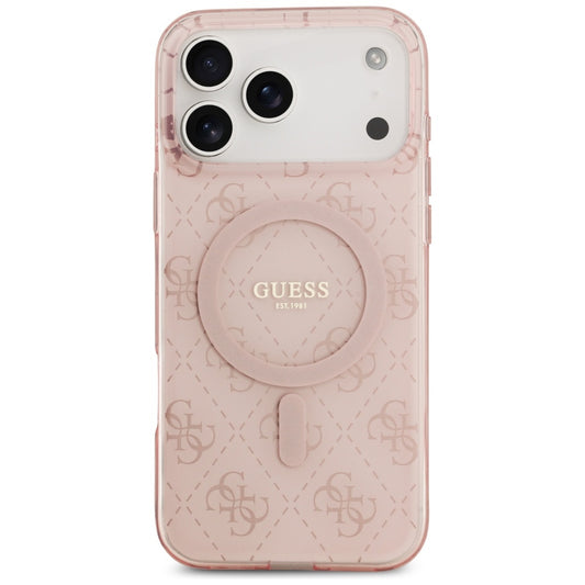 MagSafe Hülle für Apple iPhone 17 Pro Max, Guess, IML 4G Hintergrund, Rosa