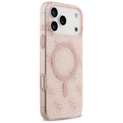 MagSafe Hülle für Apple iPhone 17 Pro Max, Guess, IML 4G Hintergrund, Rosa